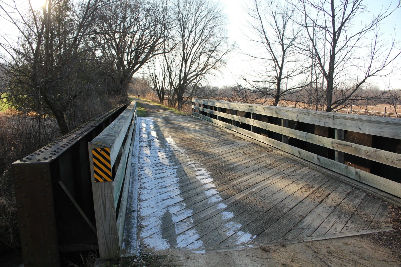 Looking west